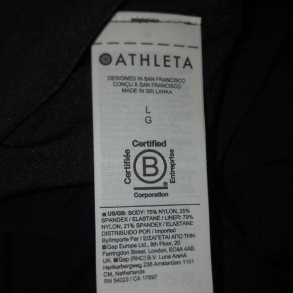 Athleta Trancend Black Women's 7/8 Bodysuit - Picture 9 of 9